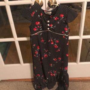 Girls polka dot and roses